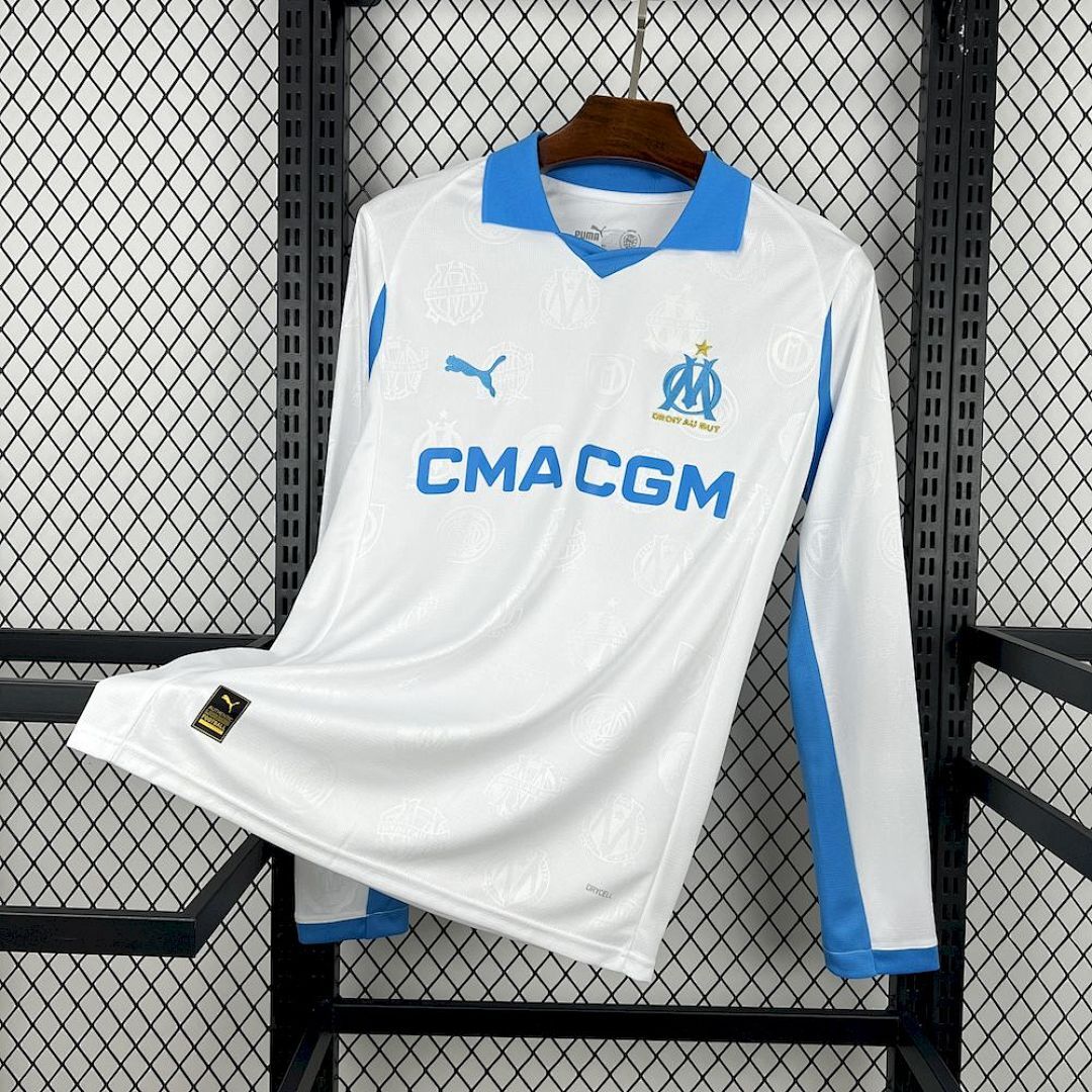 Camisa Olympique de Marseille Manga Longa Home 2025/26 1