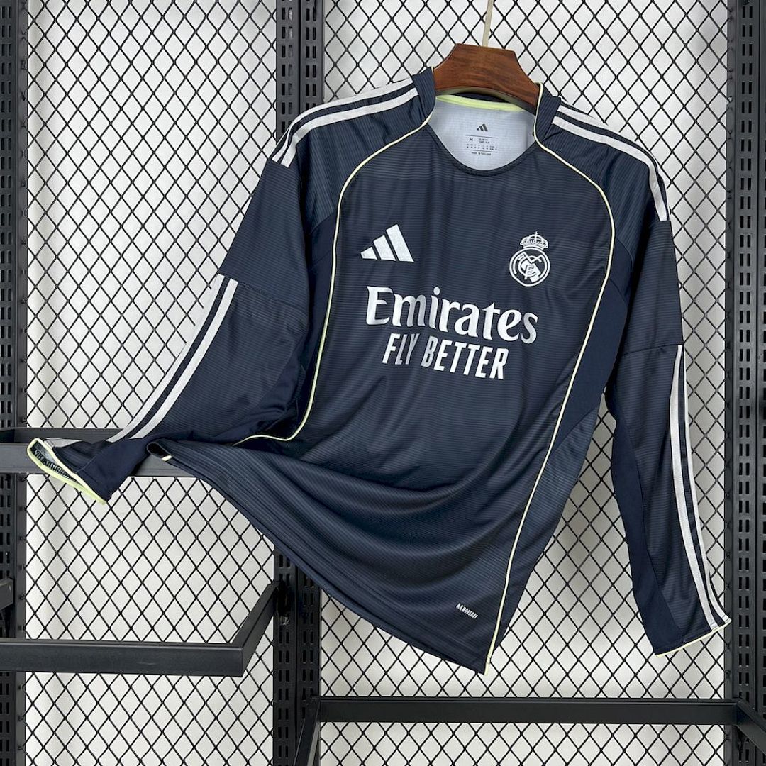 Camisa Real Madrid Manga Longa Away 2025/26 6