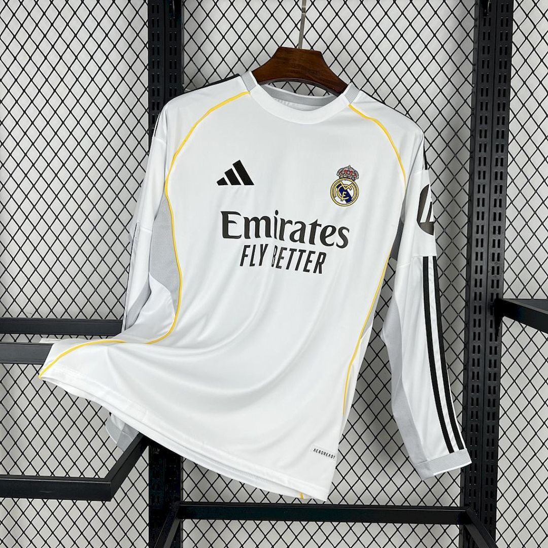 Camisa Real Madrid Manga Longa Home 2025/26 7