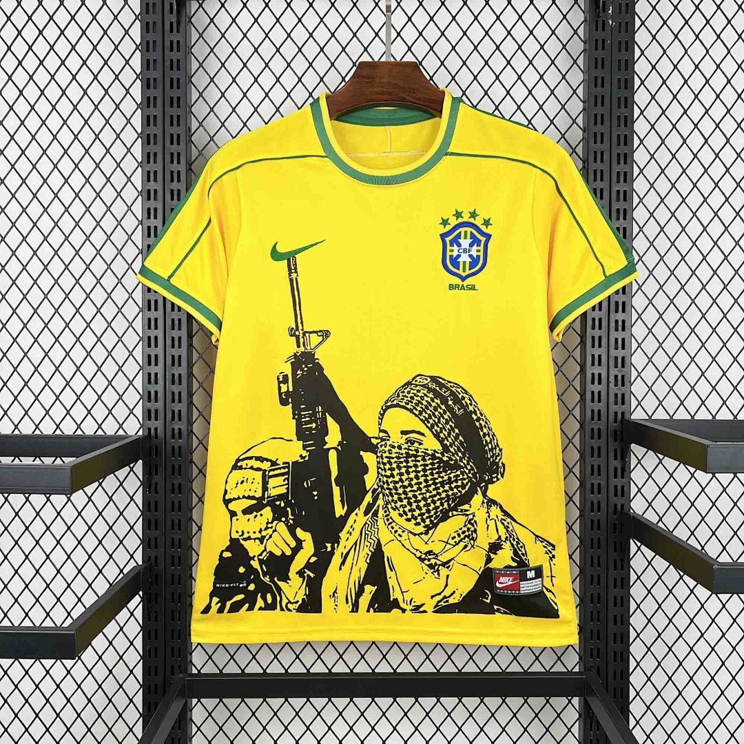 Camisola Retrô Brasil Home 1998 3