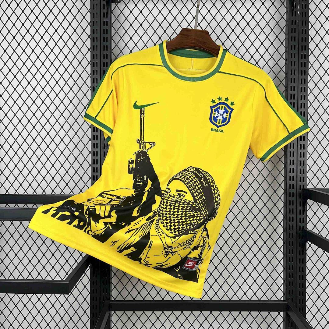Camisola Retrô Brasil Home 1998 1